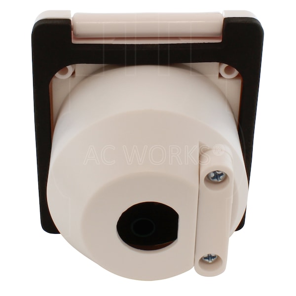 Ac Works 30A 125V L5-30P RV/Marine Power Input Inlet in White With Cover - RVINL530-WT