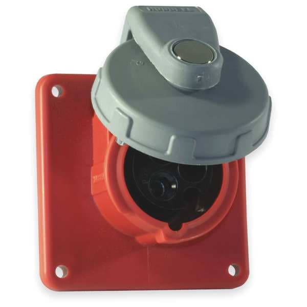 Hubbell IEC Pin and Sleeve Receptacle, 20A, 480V - HBL320R7W
