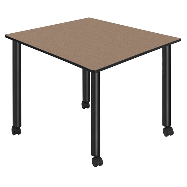 Regency Square Kee Large Breakroom Table, 48 in W, 48 in L, Noble Oak - TBMC4848NOBK