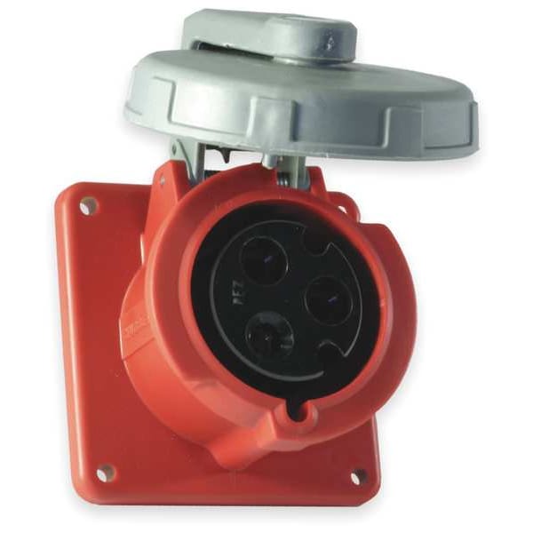 Hubbell IEC Pin and Sleeve Receptacle, 60A, 480V - HBL360R7W