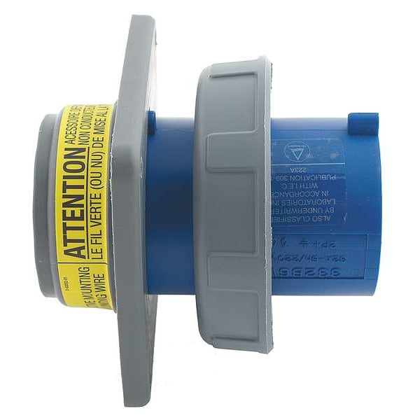 Hubbell IEC Pin and Sleeve Inlet, 125A, 240/415V - HBL5100B6WP