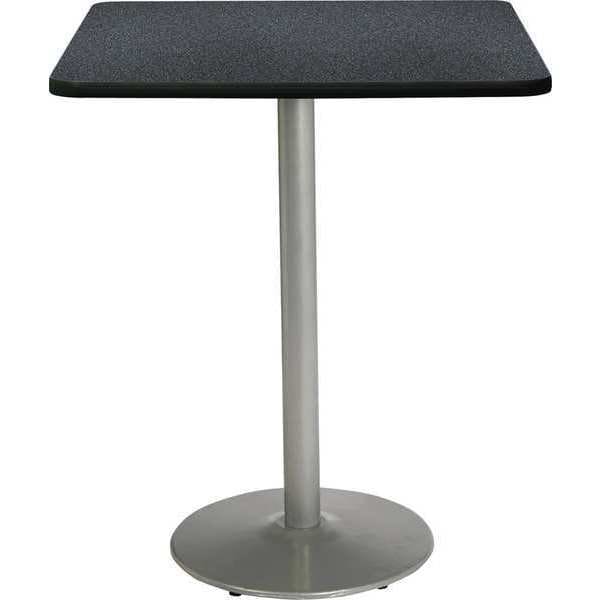 Kfi Square Bistro Table, 30" W, 42" (Bar Height) H, Laminate Top, Graphite Nebula - T30SQ-B1917-SL-GRN-38