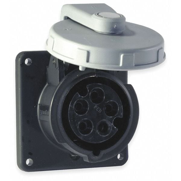 Hubbell IEC Pin and Sleeve Receptacle, 60A, 600V - HBL560R5W