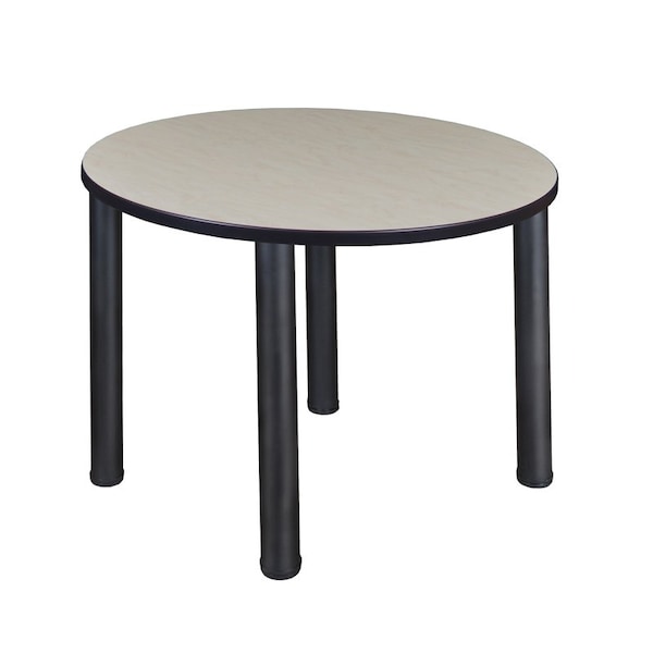 Kee Round Tables > Breakroom Tables > Kee Square & Round Tables, 42 W, 42 L, 29 H, Wood|Metal Top - TB42RNDPLBPBK