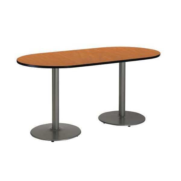 Kfi Round 72" W, 29" (Cafe Height) H, Laminate Top, Medium Oak - T3672R-B1922-SL-MO