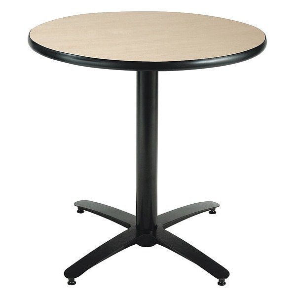 Kfi Round KFI 42in Natural Breakroom Table with Arched X Base, 29 W, 42 L, 29 H, Laminate Top, Natural - T42RD-B2125-NA