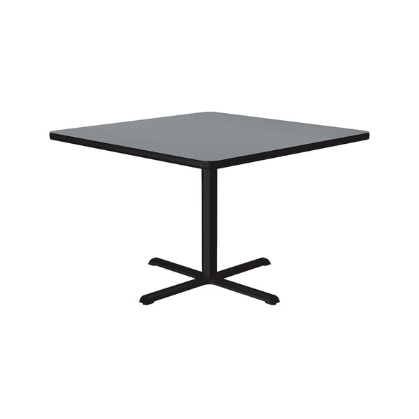 Correll Square Cafe Bistro and Breakroom Pedestal Table, 42" W, 42" L, 29" H, High Pressure Laminate Top - BXT42S-15