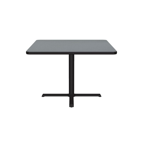 Correll Square Cafe Bistro and Breakroom Pedestal Table, 42" W, 42" L, 29" H, High Pressure Laminate Top - BXT42S-15