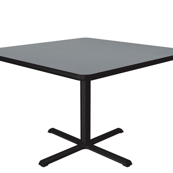 Correll Square Cafe Bistro and Breakroom Pedestal Table, 42" W, 42" L, 29" H, High Pressure Laminate Top - BXT42S-15