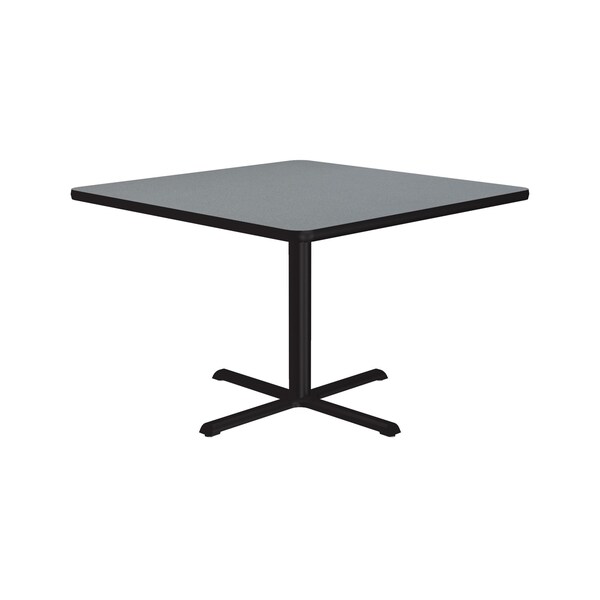 Correll Square Cafe Bistro and Breakroom Pedestal Table, 42" W, 42" L, 29" H, High Pressure Laminate Top - BXT42S-15