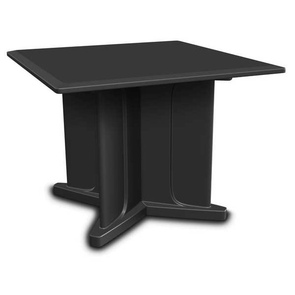 Cortech Square Table, 42 in W, 42 in L, 29 in H, Polyethylene Top, Black - 66750BK