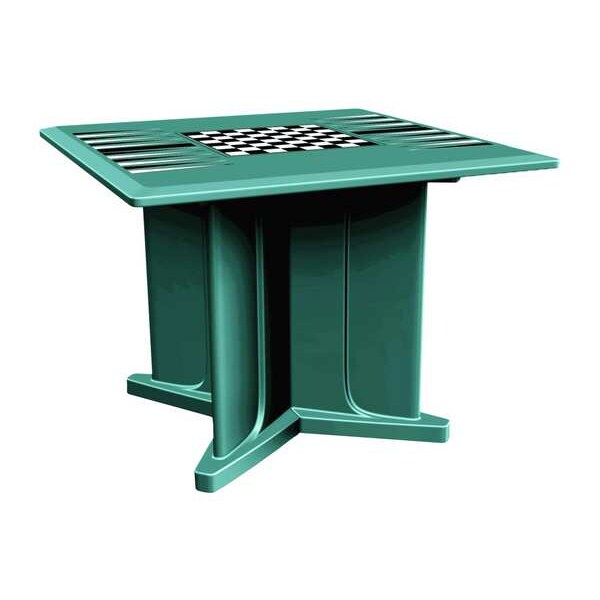 Cortech Square Table, 42 in W, 42 in L, 29 in H, Polyethylene Top, Aqua - 66750AQGT
