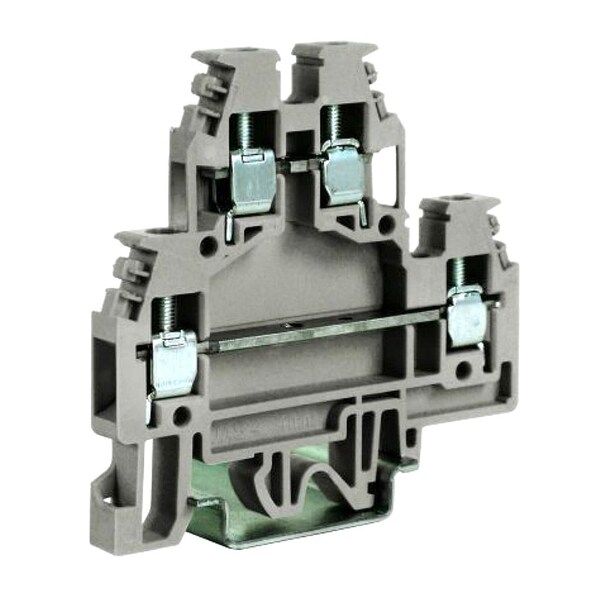 Automation Systems Interconnect 2 Level Screw TB, Exe Rated DIN Rail Mount 2 Level, 20A, 600V, 20-10 AWG, 6mm Wide, 120PK - DS200