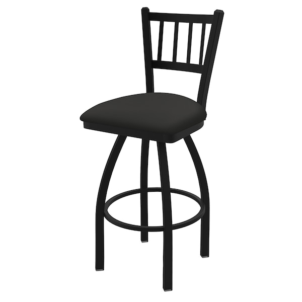 Holland Bar Stool Co 25" Swivel Counter Stool, Black Wrinkle, Canter Iron Seat - 81025BW008