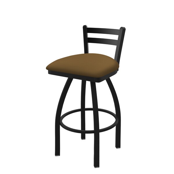 Holland Bar Stool Co 25" Low Back Swivel Counter Stool, Black Wrinkle, Canter Saddle Seat - 41125BW012