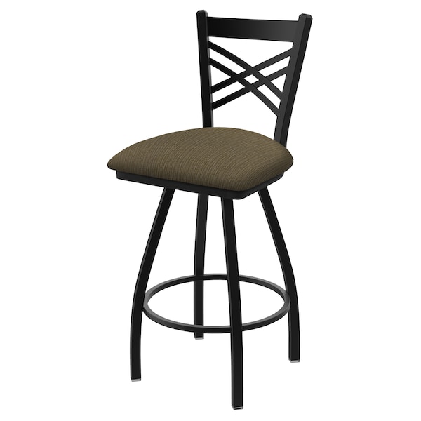 Holland Bar Stool Co 25" Swivel Counter Stool, Black Wrinkle, Graph Cork Seat - X820
