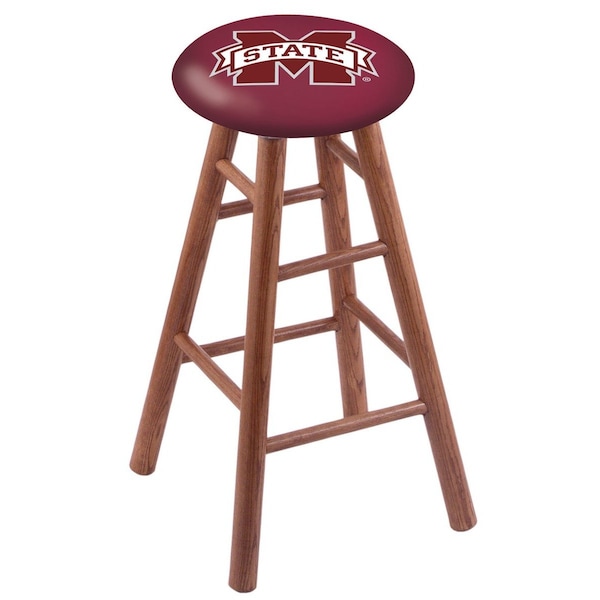 Holland Bar Stool Co Oak Counter Stool, Medium Finish, Mississippi State Seat - RC24OSMED