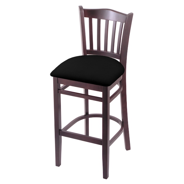 Holland Bar Stool Co 25" Counter Stool, Dark Cherry Finish, Black Vinyl Seat - 312025DCBLKVINYL