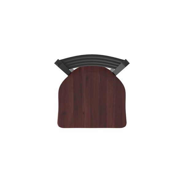 Holland Bar Stool Co 25" Stationary Counter Stool, Black Wrinkle, Dark Cherry Maple Seat - 40025BWDCMPL
