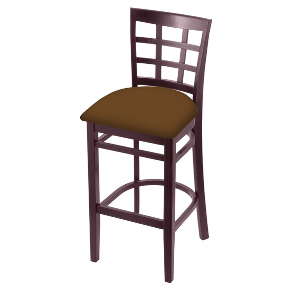 Holland Bar Stool Co 25" Counter Stool, Dark Cherry Finish, Canter Thatch Seat - 313025DC001