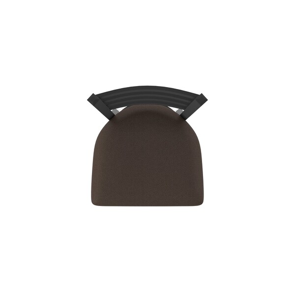 Holland Bar Stool Co 25" Stationary Counter Stool, Black Wrinkle, Rein Coffee Seat - 40025BW025