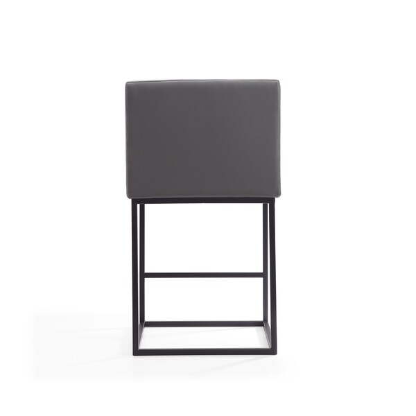Manhattan Comfort Ambassador Counter Stool in Grey and Black (Set of 2) - 2-CS010-GY