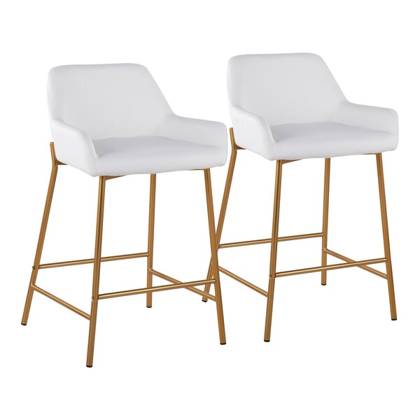 Lumisource Daniella Fixed-Height Counter Stool - Set of 2 PR - B24-DNLA2 AUPUW2