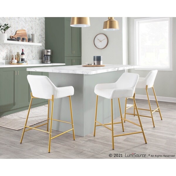 Lumisource Daniella Fixed-Height Counter Stool - Set of 2 PR - B24-DNLA2 AUPUW2
