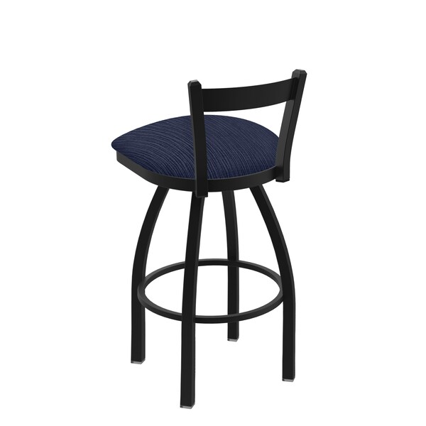 Holland Bar Stool Co 25" Low Back Swivel Counter Stool, Black Wrinkle, Graph Anchor Seat - 82125BW014