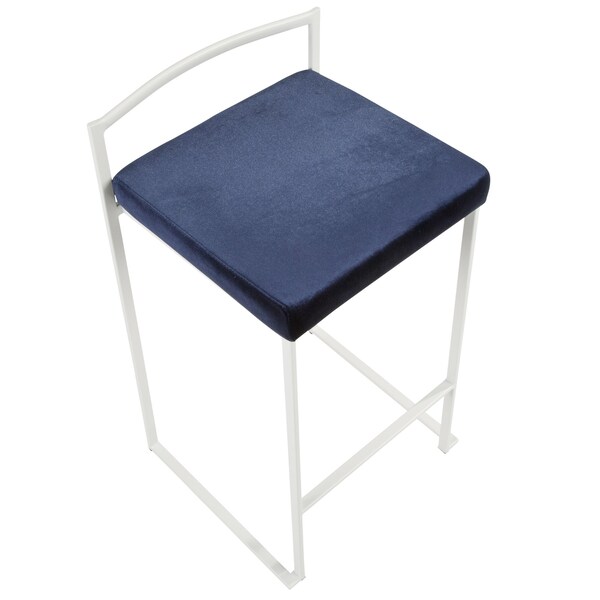 Lumisource Fuji Stacker Counter Stool - Set of 2 PR - B26-FUJI W+VBU2