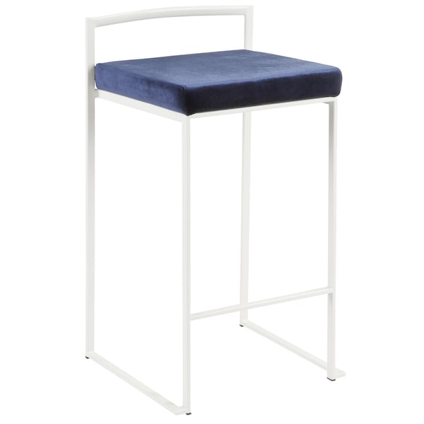 Lumisource Fuji Stacker Counter Stool - Set of 2 PR - B26-FUJI W+VBU2