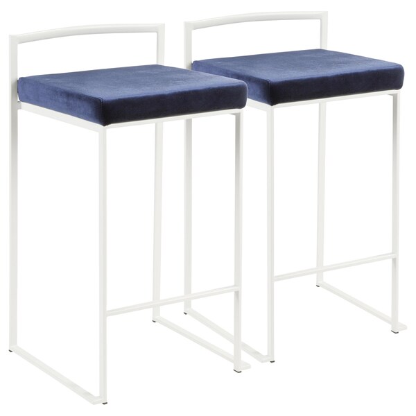 Lumisource Fuji Stacker Counter Stool - Set of 2 PR - B26-FUJI W+VBU2