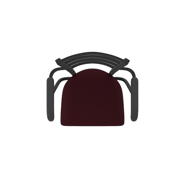Holland Bar Stool Co Jackie with Arms 25 in. Swivel Counter Stool with Black Wrinkle Finish and Canter Bordeaux Seat - 415