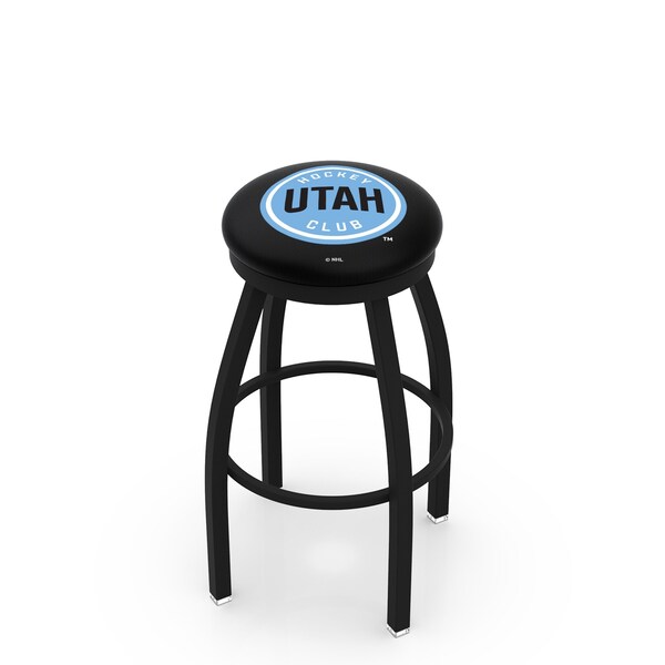 Holland Bar Stool Co Utah Hockey Club 25in Swivel Counter Stool with Black Wrinkle Finish - L8B2B