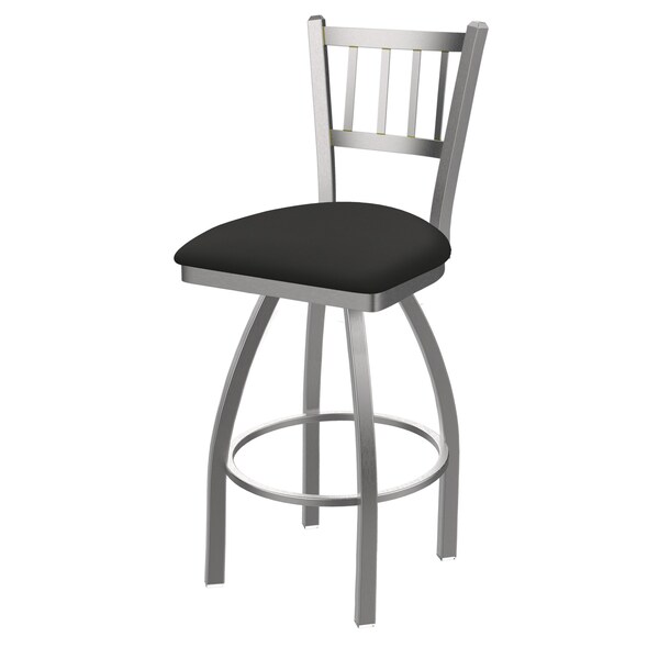 Holland Bar Stool Co OD810 Contessa Stainless Steel 25 Swivel Outdoor Counter Stool with Breeze Graphite Seat - OD81025SSOD003