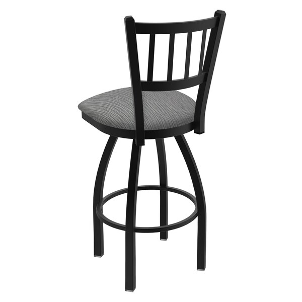 Holland Bar Stool Co 25" Swivel Counter Stool, Black Wrinkle, Graph Seat - 81025BW020