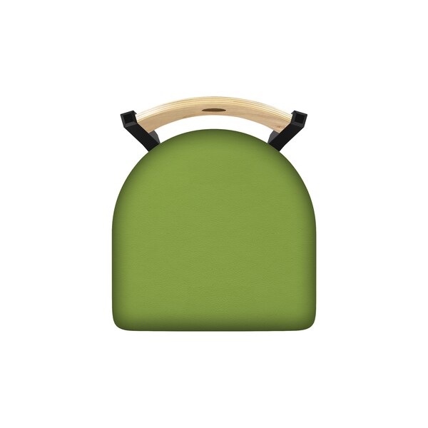 Holland Bar Stool Co 25" Swivel Counter Stool, Black Wrinkle, Nat Back, Canter Kiwi Green Seat - 83025BWNATMPLB009