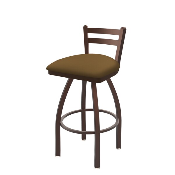 Holland Bar Stool Co 25" Low Back Swivel Counter Stool, Bronze Finish, Canter Saddle Seat - 41125BZ012