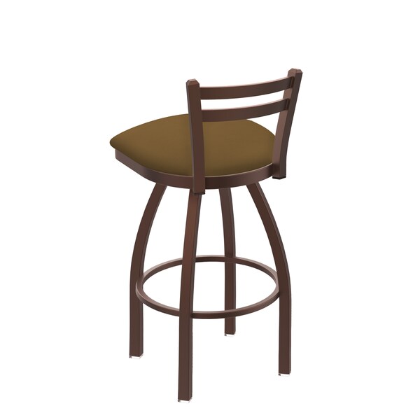 Holland Bar Stool Co 25" Low Back Swivel Counter Stool, Bronze Finish, Canter Saddle Seat - 41125BZ012