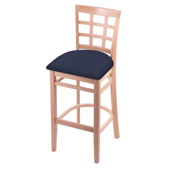 Holland Bar Stool Co 25" Counter Stool, Natural Finish, Graph Anchor Seat - 313025NAT014