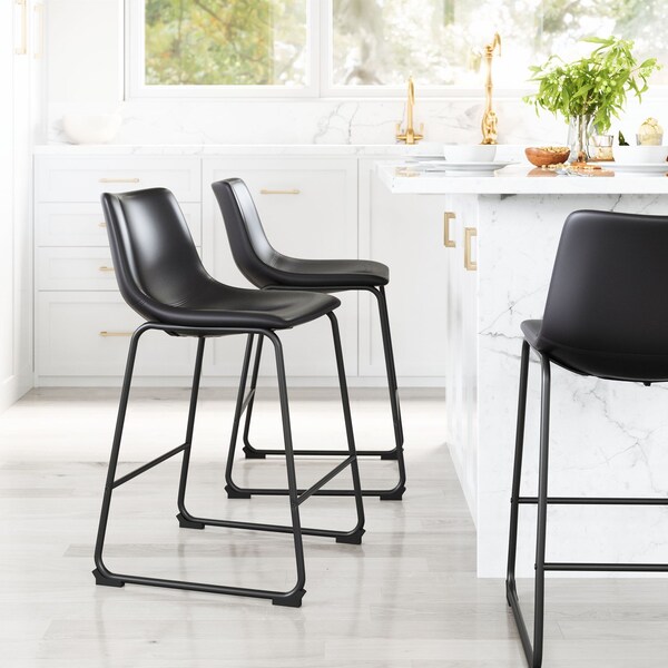 Zuo Modern Smart Counter Stool Set Of 2 Black - 109649