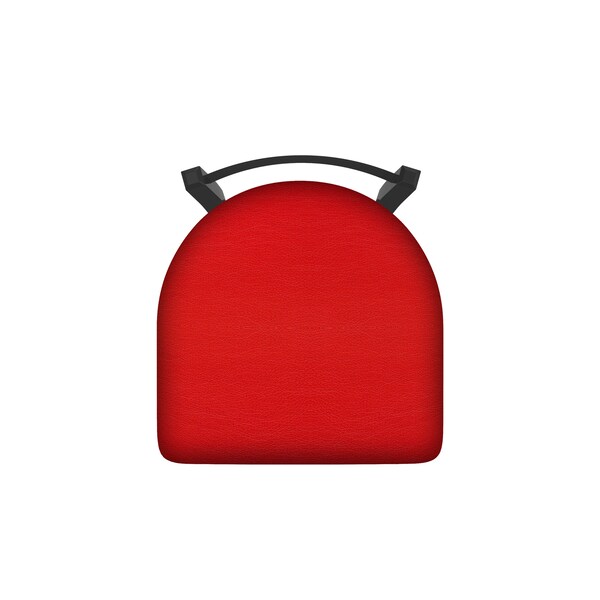 Holland Bar Stool Co 25" Low Back Swivel Counter Stool, Pewter Finish, Canter Red Seat - 82125PW011