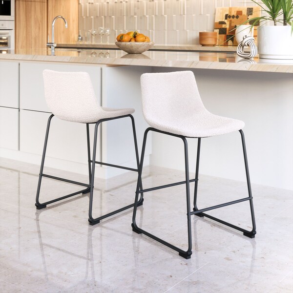 Zuo Modern Smart Counter Stool Set Of 2 Ivory - 109652