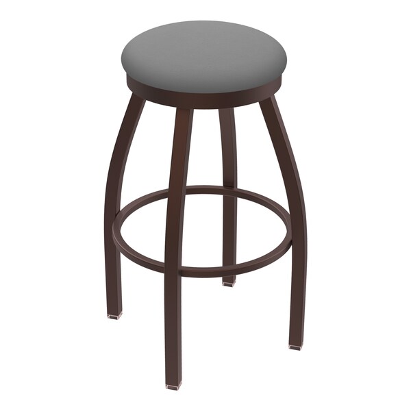 Holland Bar Stool Co 25" Swivel Counter Stool, Bronze Finish, Canter Grey Seat - 80225BZ007