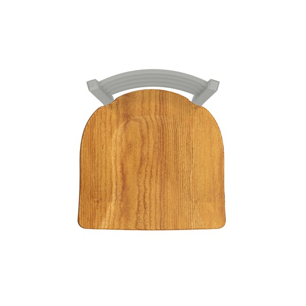 Holland Bar Stool Co 25" Swivel Counter Stool, Nickel Finish, Med Oak Seat - 41025ANMEDOAK