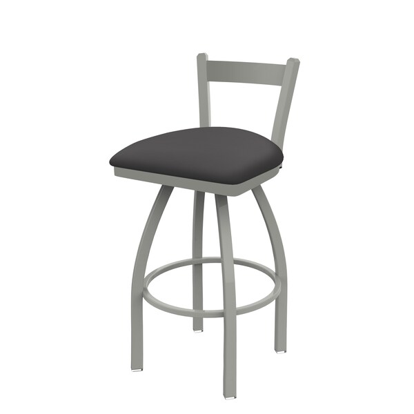 Holland Bar Stool Co 25" Low Back Swivel Counter Stool, Nickel Finish, Canter Storm Seat - 82125AN004