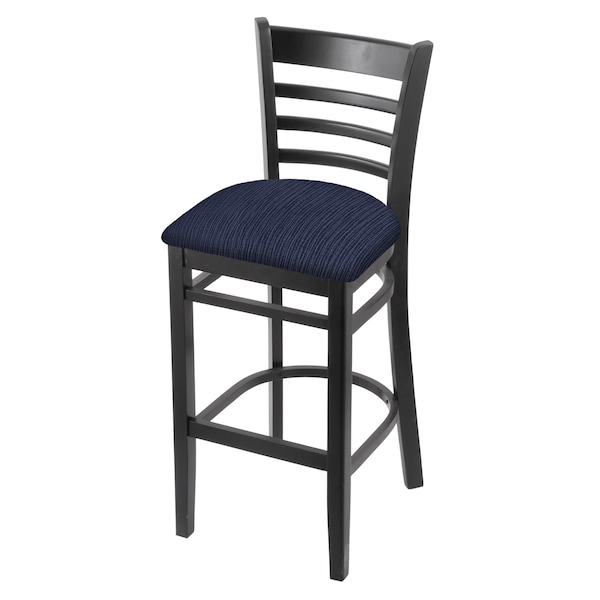 Holland Bar Stool Co 25" Counter Stool, Black Finish, Graph Anchor Seat - 314025BLK014