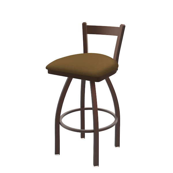 Holland Bar Stool Co 25" Low Back Swivel Counter Stool, Bronze Finish, Canter Saddle Seat - 82125BZ012