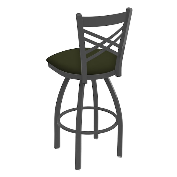 Holland Bar Stool Co 25" Swivel Counter Stool, Pewter Finish, Canter Pine Seat - 82025PW010