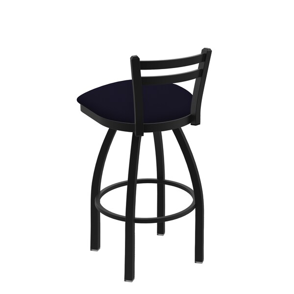 Holland Bar Stool Co 25" Low Back Swivel Counter Stool, Black Wrinkle, Canter Twilight Seat - 41125BW002